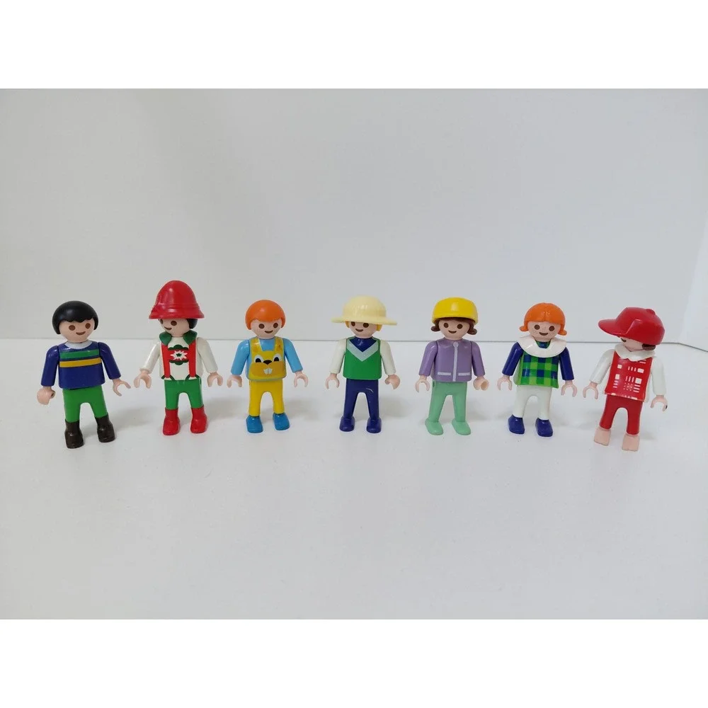 Playmobil Child Figures Lot of 7 Vintage 1990s Kids People Assorted Outfits
